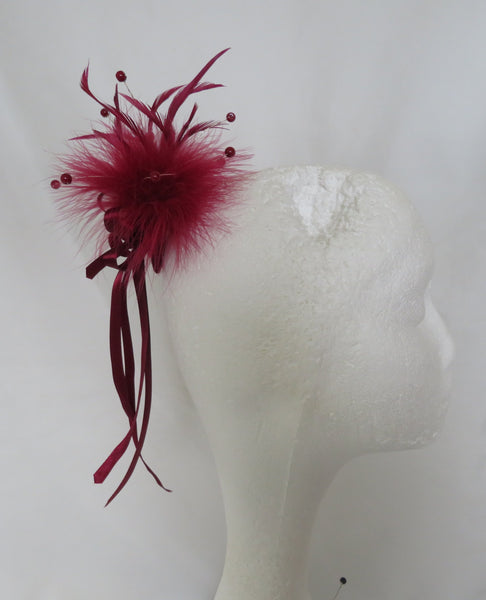 Burgundy Regency Tatiana Fascinator