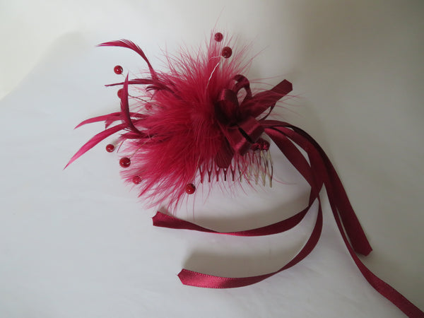 Burgundy Regency Tatiana Fascinator