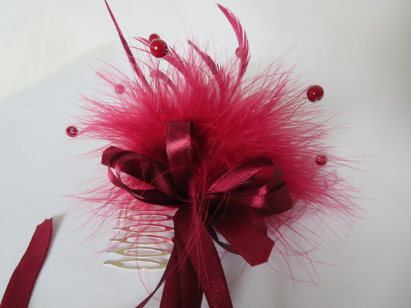 Burgundy Regency Tatiana Fascinator