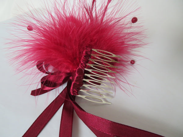 Burgundy Regency Tatiana Fascinator