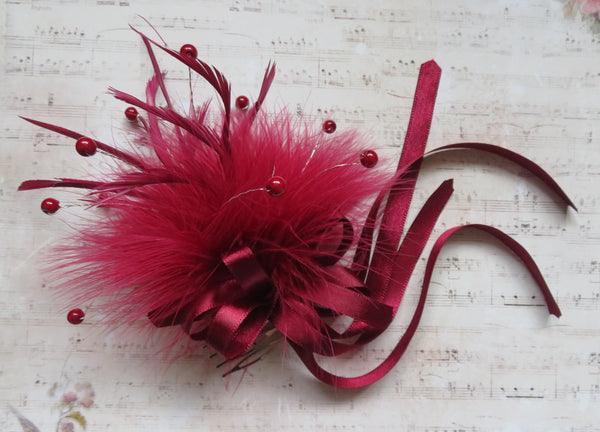 Burgundy Regency Tatiana Fascinator
