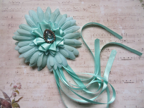 Aqua Daisy Regency Headpiece