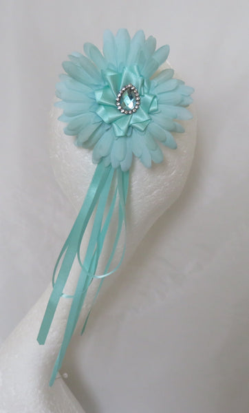 Aqua Daisy Regency Headpiece