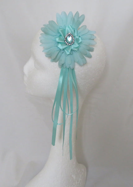 Aqua Daisy Regency Headpiece