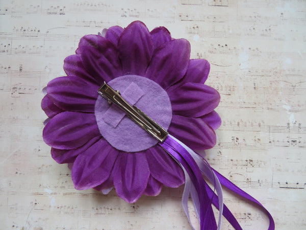 Purple and Lilac Regency Penny Blossom Hair Clip