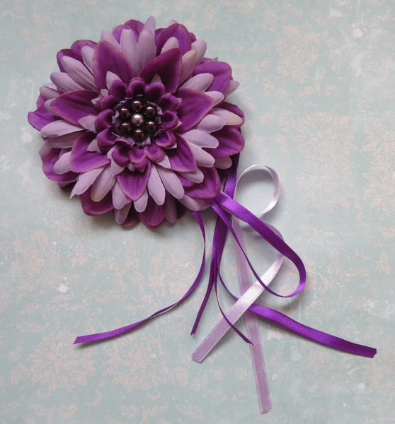 Purple and Lilac Regency Penny Blossom Hair Clip