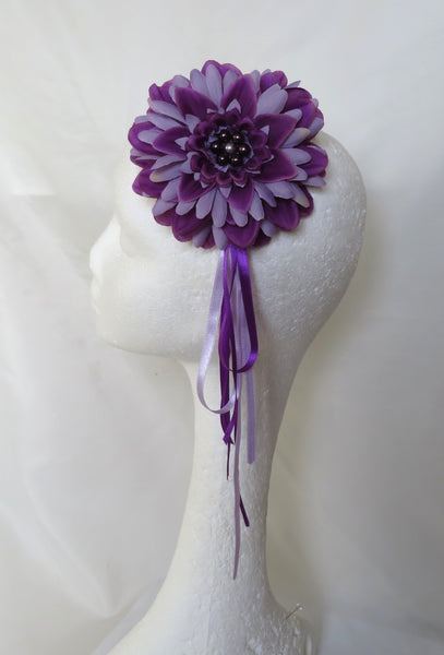 Purple and Lilac Regency Penny Blossom Hair Clip