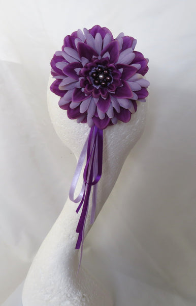 Purple and Lilac Regency Penny Blossom Hair Clip