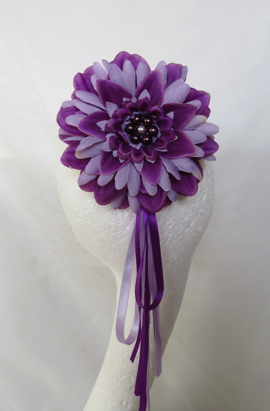 Purple and Lilac Regency Penny Blossom Hair Clip