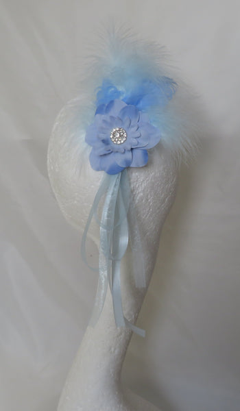 Pale Blue Fluffy Regency Clip