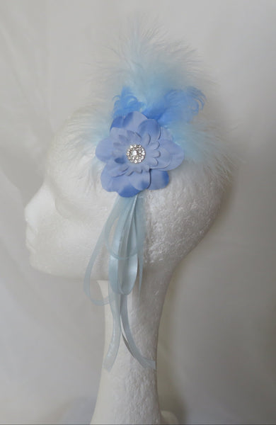 Pale Blue Fluffy Regency Clip