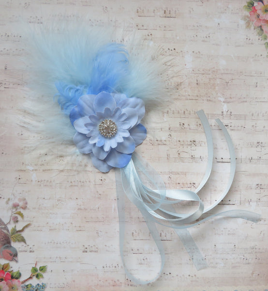 Pale Blue Fluffy Regency Clip