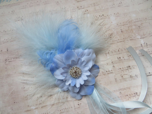 Pale Blue Fluffy Regency Clip