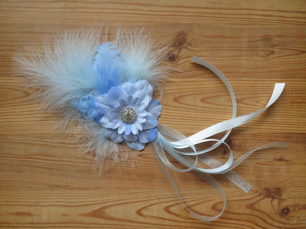 Pale Blue Fluffy Regency Clip