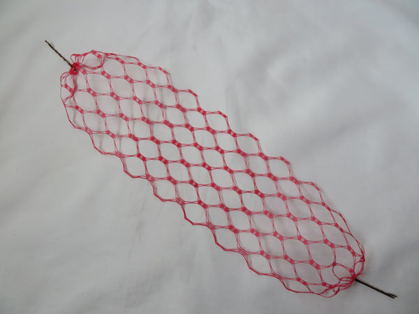 Red Narrow Vintage Veil