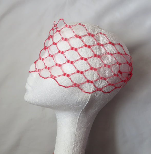 Red Narrow Vintage Veil