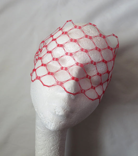 Red Narrow Vintage Veil