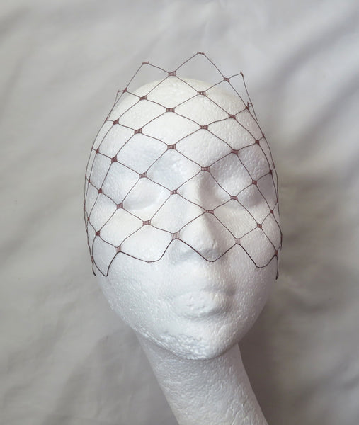 Chocolate Brown Mega Merry Widow Vintage Veil