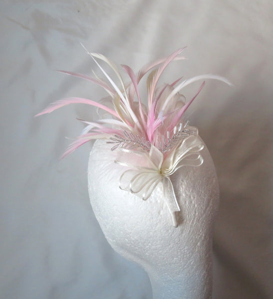 Pale Vintage Pink and Ivory Regency Feather Sprig