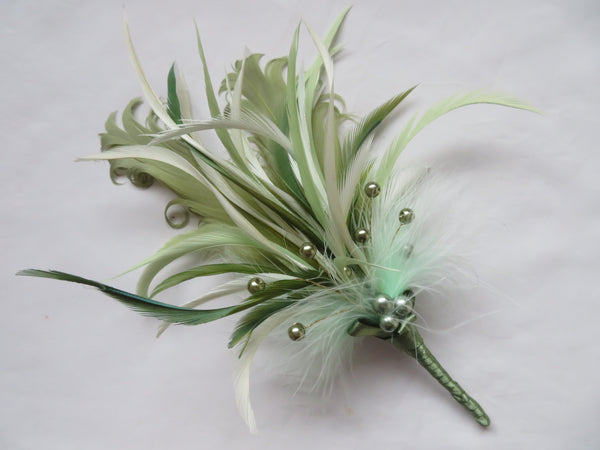Green Botanical Regency Feather Sprig