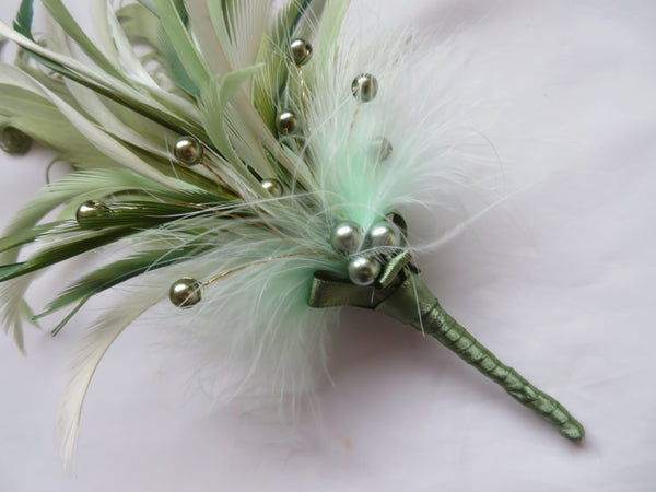 Green Botanical Regency Feather Sprig