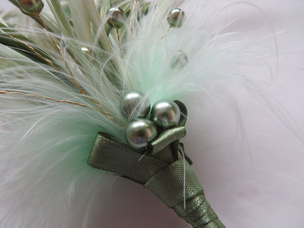Green Botanical Regency Feather Sprig