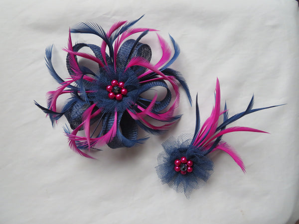 Navy & Magenta Orchid Pink Mini Lily