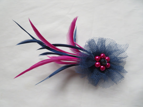 Navy & Magenta Orchid Pink Mini Lily