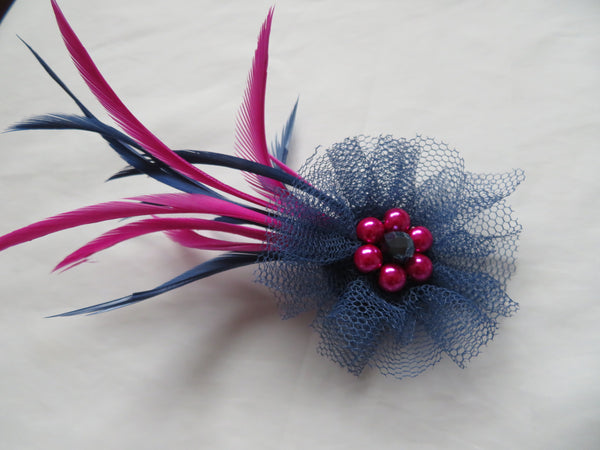 Navy & Magenta Orchid Pink Mini Lily