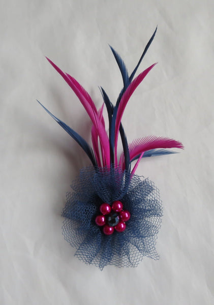 Navy & Magenta Orchid Pink Mini Lily