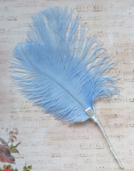 Pale Sky Blue Regency Ostrich Feather Sprig