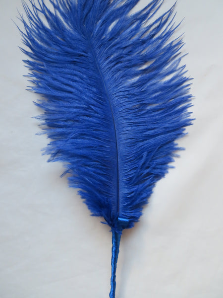 Dark Royal Blue Regency Ostrich Feather Sprig