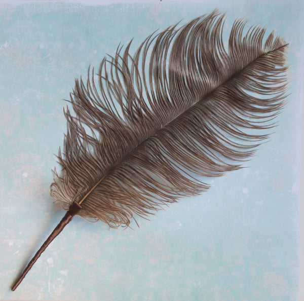 Chocolate Mocha Brown Regency Ostrich Feather Sprig