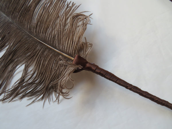 Chocolate Mocha Brown Regency Ostrich Feather Sprig