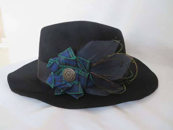 Black Watch Tartan Celtic Hat Clip