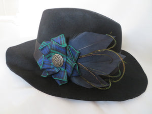 Black Watch Tartan Celtic Hat Clip