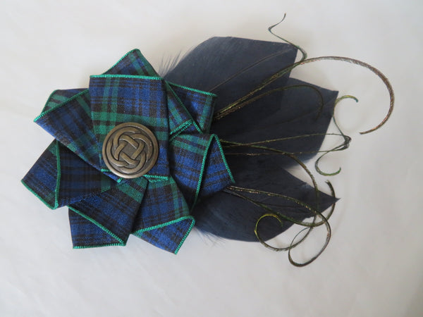 Black Watch Tartan Celtic Hat Clip