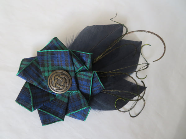 Black Watch Tartan Celtic Hat Clip