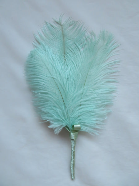 Mint Green Regency Ostrich Feather Sprig
