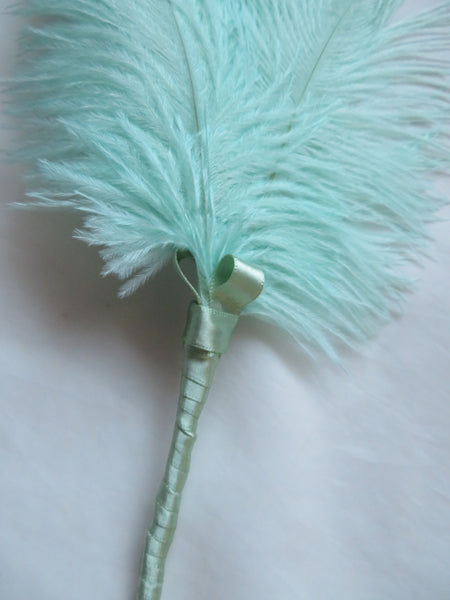 Mint Green Regency Ostrich Feather Sprig
