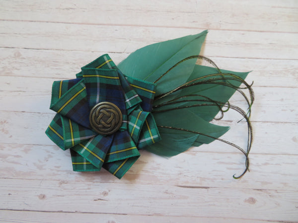 Campbell Tartan Celtic Hat Clip