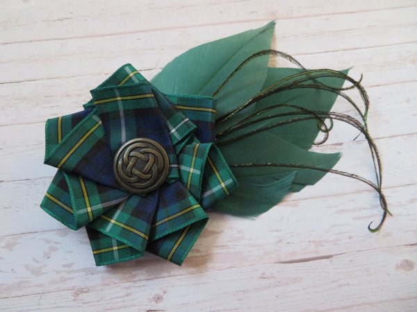 Campbell Tartan Celtic Hat Clip