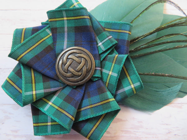 Campbell Tartan Celtic Hat Clip