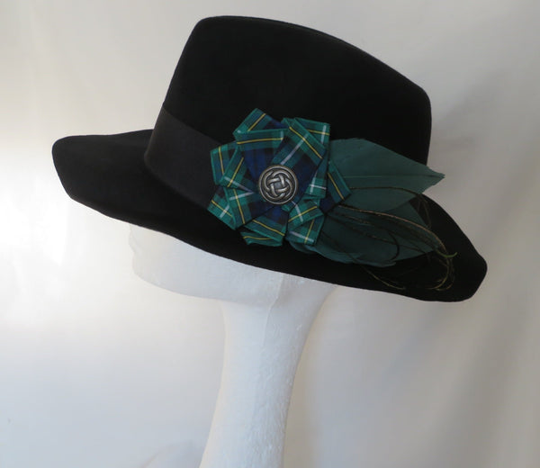 Campbell Tartan Celtic Hat Clip