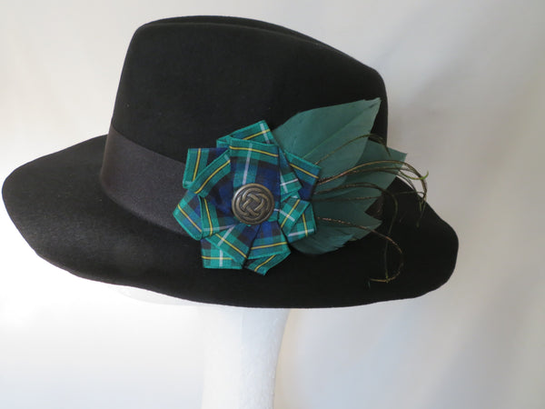 Campbell Tartan Celtic Hat Clip