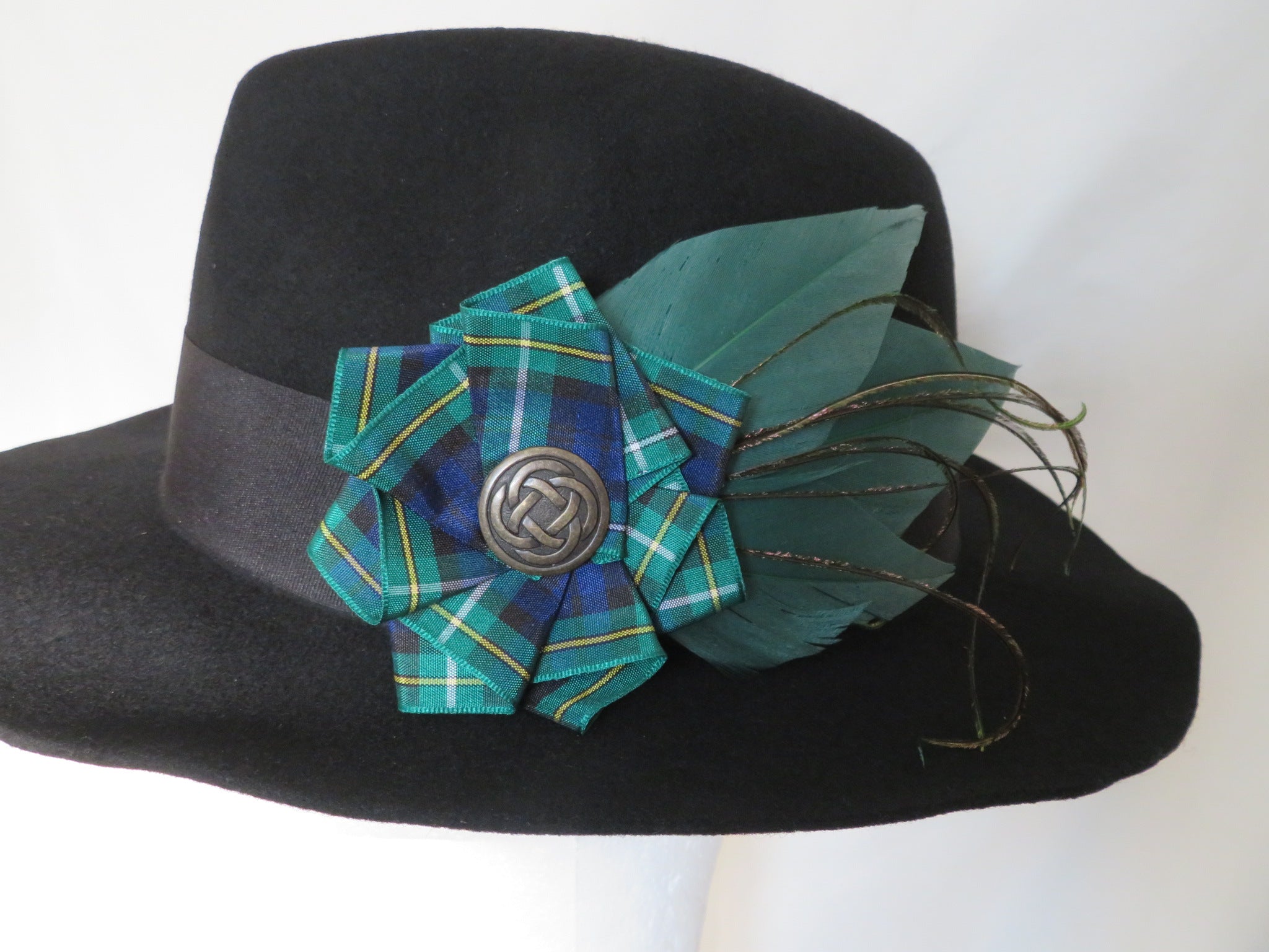 Campbell Tartan Celtic Hat Clip