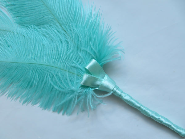Aquamarine Blue Regency Ostrich Feather Sprig