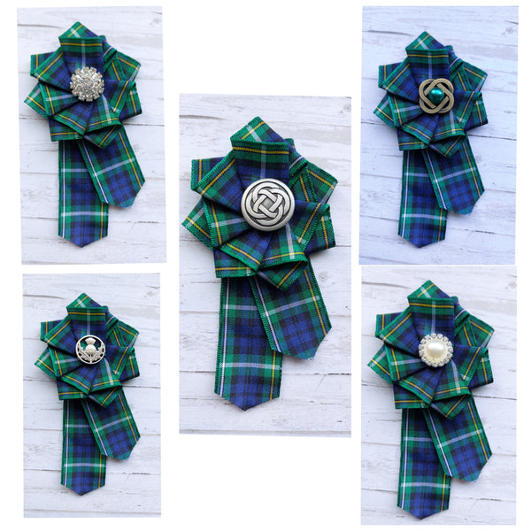 Campbell Tartan Ruffle Brooch
