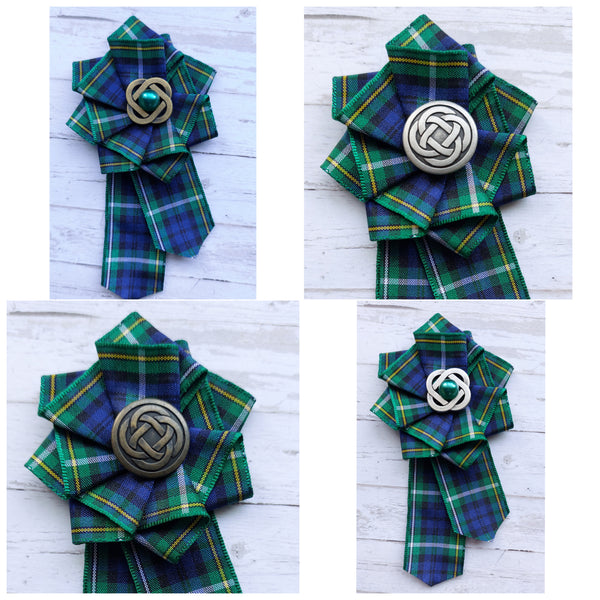 Campbell Tartan Ruffle Brooch