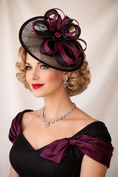 Black and Plum Pink Cecilia